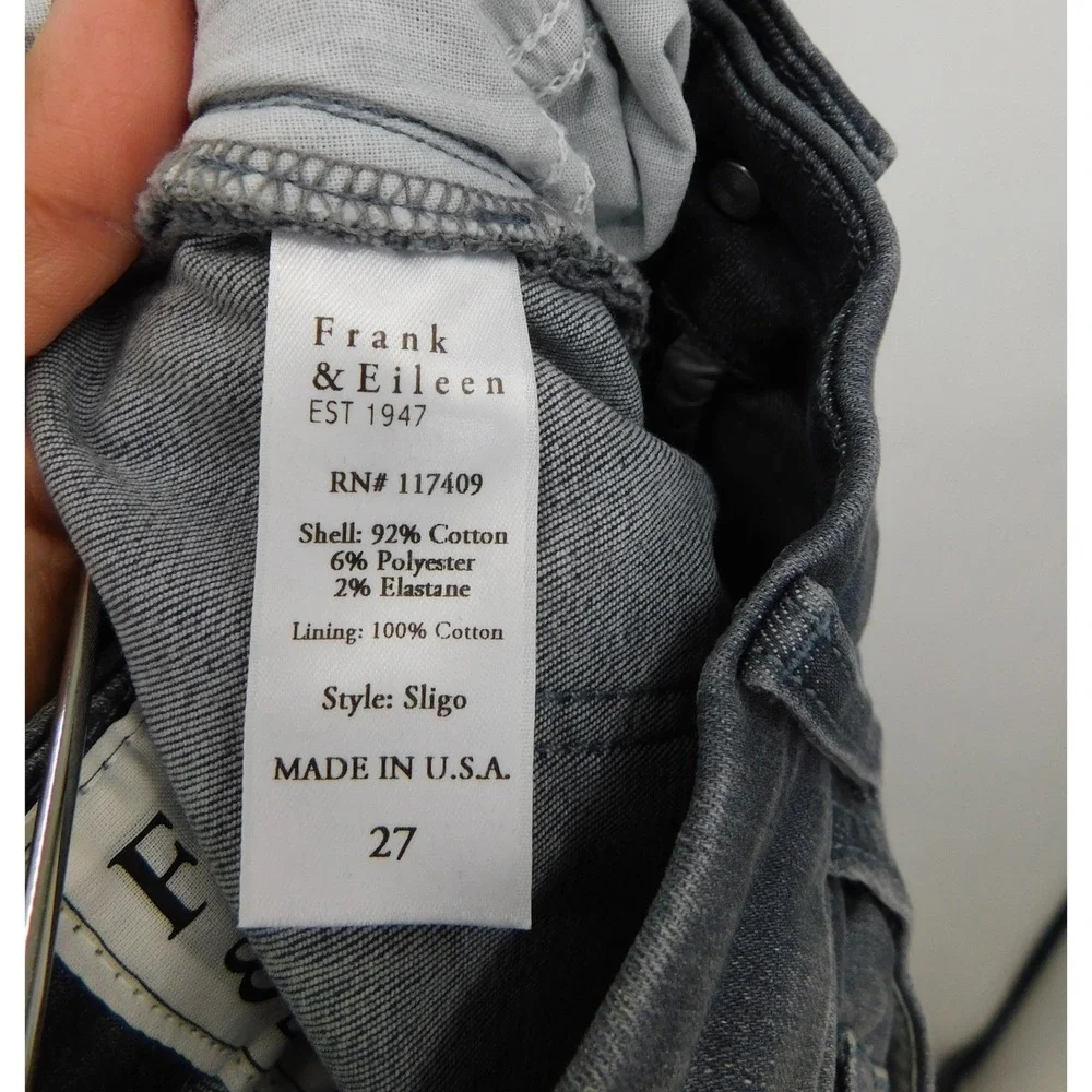 Frank & Eileen Women's Sligo Skinny Jeans Raw Hem Size 27 Made in USA - Picture 5 of 7